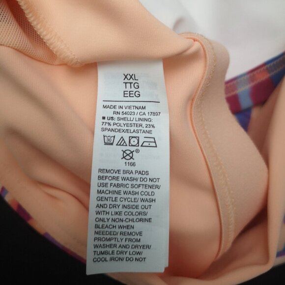 NWT Old Navy Bright Multi Colored Ladies Size XXL Racer Back Sports Bra - Picture 3 of 9